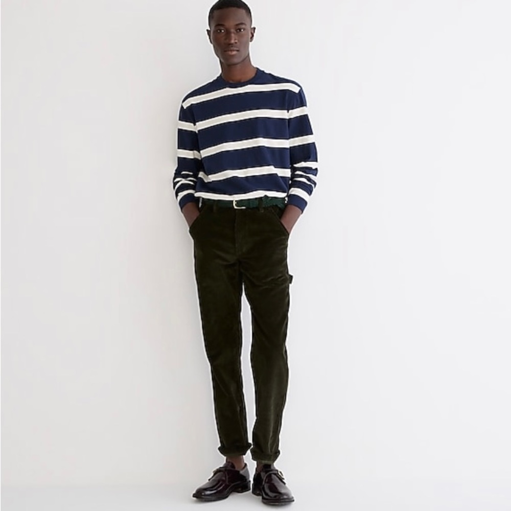 J Crew Wallace & Barnes Corduroy Painter Paint Size 35W 32L True Olive